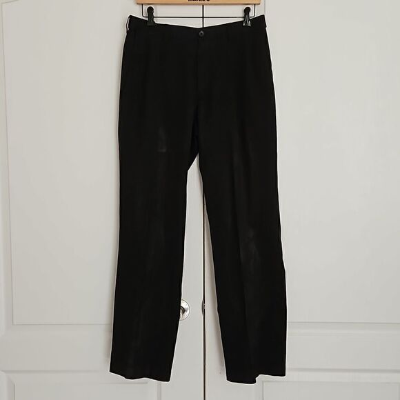 Haggar Men Casual Dress Pants 32×32 Black - Picture 2 of 16